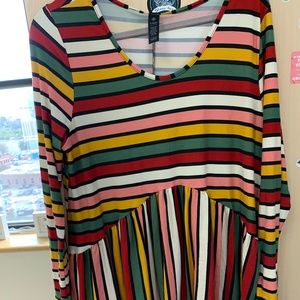 NWT XXL retro striped tunic
